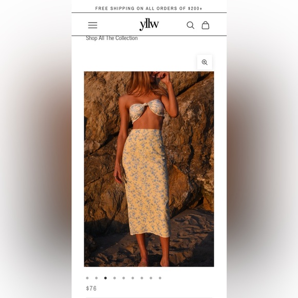 YLLW THE LABEL - HARMONY LINEN SKIRT — BUTTER TOILE Size XS - Picture 6 of 16